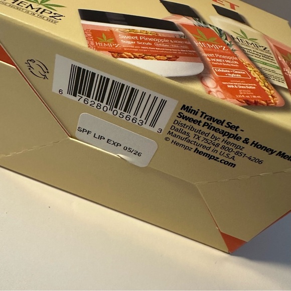 HEMPZ Mini Travel Set Sweet Pineapple & Honey Melon NIB 4 Pc - Picture 7 of 7